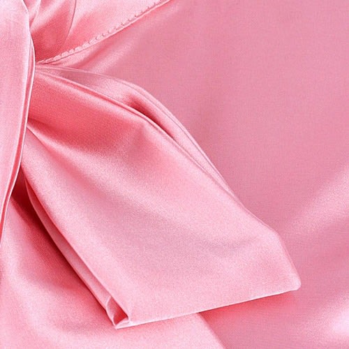 Tie Neck Satin Blouse- Pink