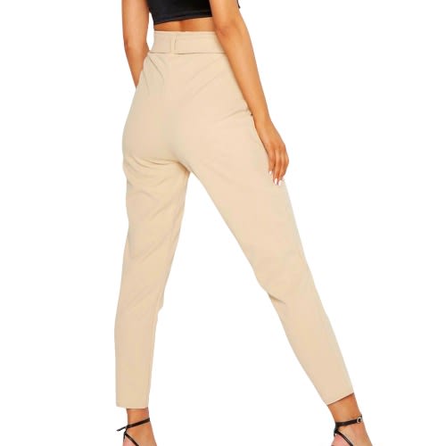 Women’s Belted Cigarette Pant- Brown