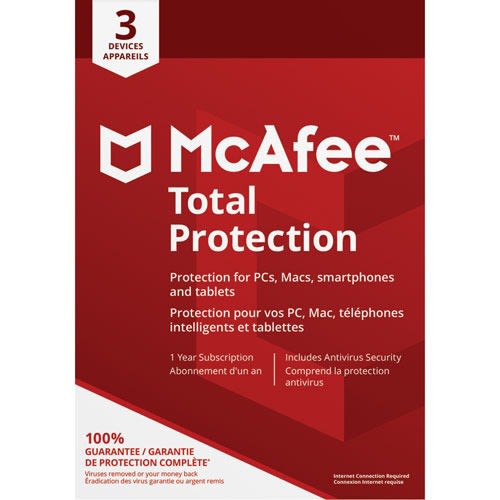 Mcafee Total Protection 2022 Activation License For 3Pieces-1 Year