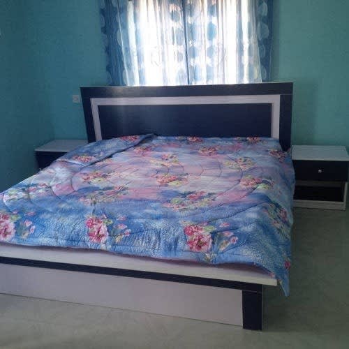 Sadia B- Bed Frame White/blue - 6 X 6