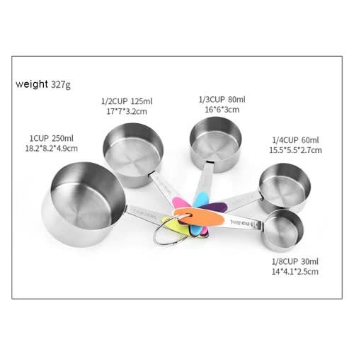 Stainless Steel Measuring Cups And Spoons - 10pieces