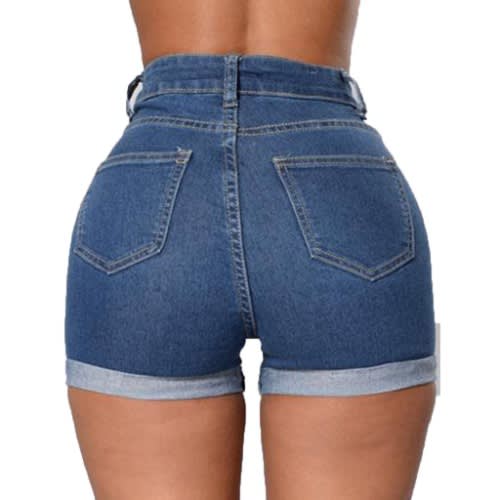 Button Jeans Shorts