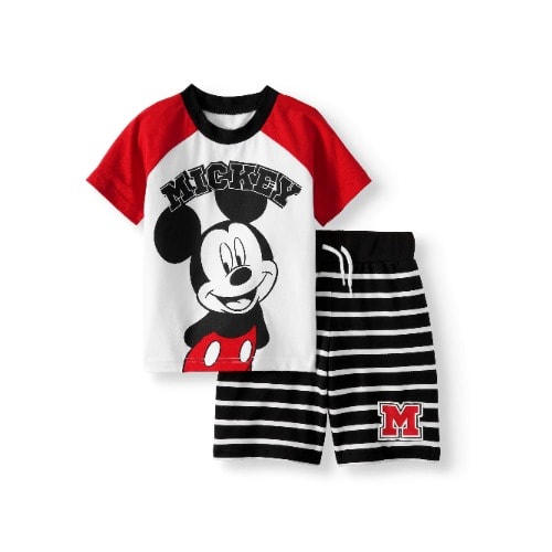 Mickey Mouse Toddler Boy T- Shirt & Shorts 2pc Outfit