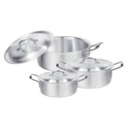 Metal Finish Royal Cooking Pots 3 Pcs Set