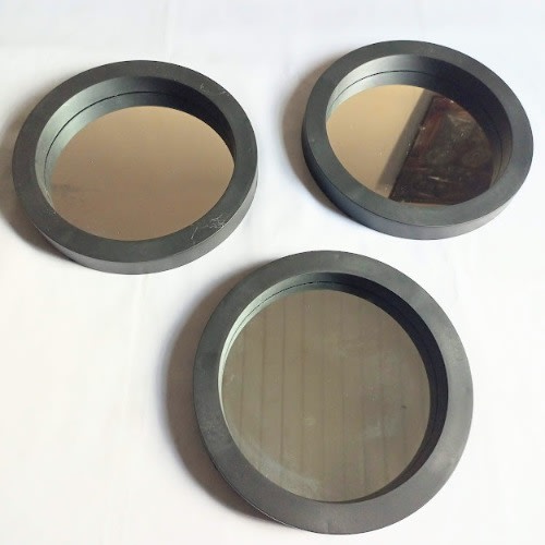 3-piece Decorative Round Mirrors - 23cm each