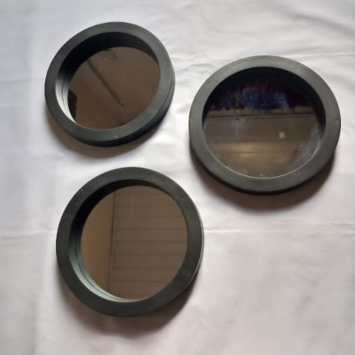 3-piece Decorative Round Mirrors - 23cm each