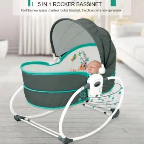 Mastela 5 In 1 Rocking Napper, Bounce, Chair, With Removable Bassinet