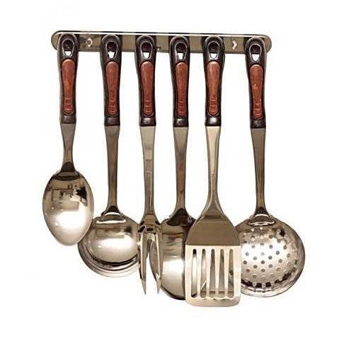 6pcs Cooking Spoons Set With Holder