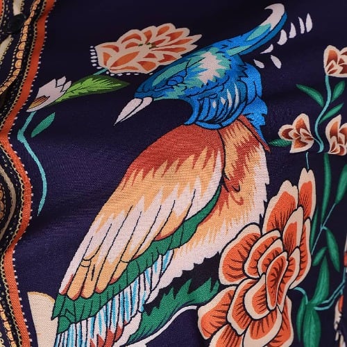 Peacock Print Dress