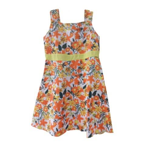 Girl's Short Dress- Yellow