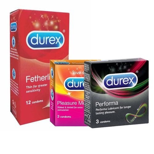 Condoms Bundle: Fetherlite 12s + Performa 3s + Pleasure Me 3s