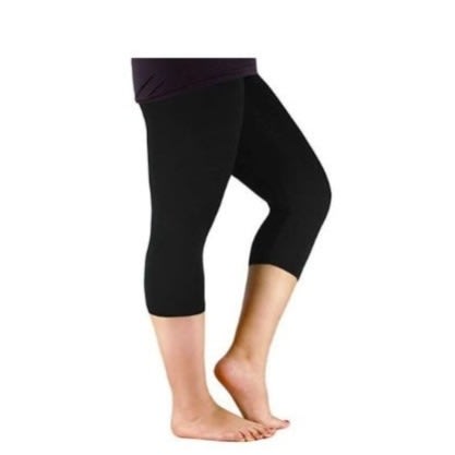 Fashion Front Three Quarter Leggings - Black