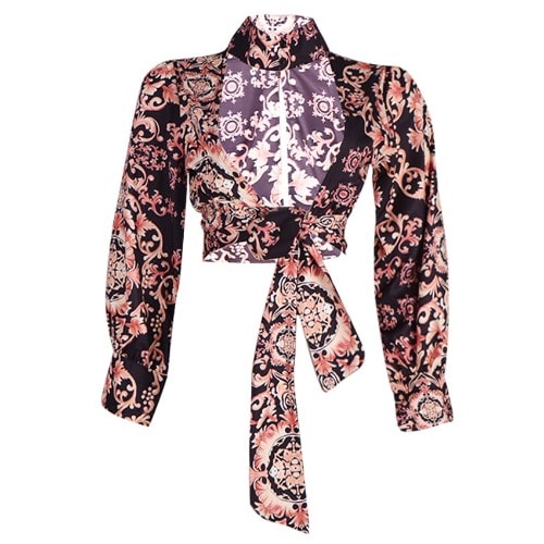 Short Print Blouse
