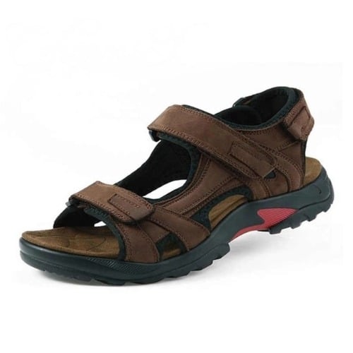 Genuine Leather Rugged Treckers Sandals - Brown