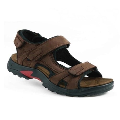 Genuine Leather Rugged Treckers Sandals - Brown