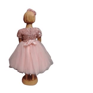 Girl Shimmer Up Full Ball Gown - Pink