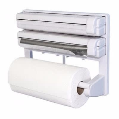 Triple Paper Dispenser Cling Aluminium Foil Kitchen Roll Holder