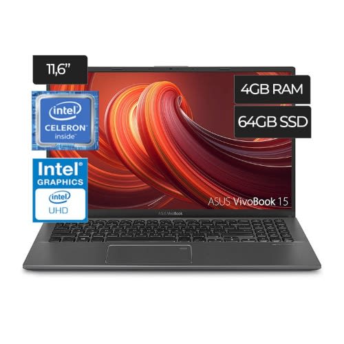 Vivobook L203na Laptop - 11.6” Hd Display -Intel Celeron N3350 Processor - 4GB RAM - 64GB SSD
