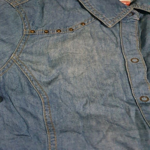 Short Sleeved Denim Shirt