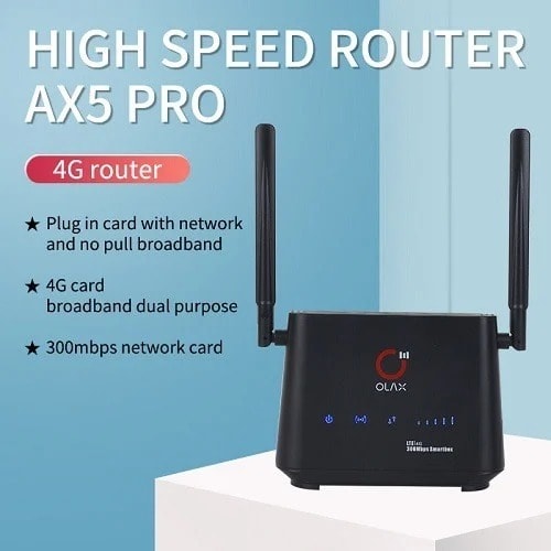 Olax Ax5 Pro - 300mbps - 4G Lte Wifi Router For All Network