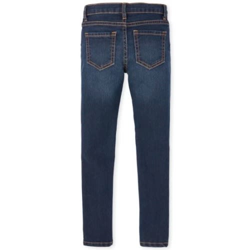 Girls Basic Super Skinny Jeans - Dk Twilight Blue Wash