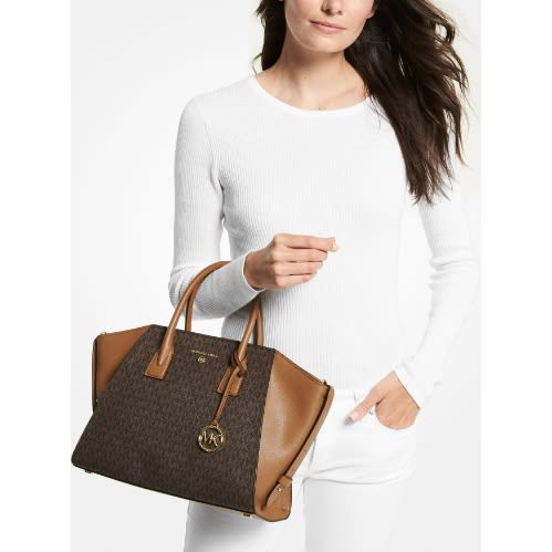 Avril Large Logo Top-zip Satchel
