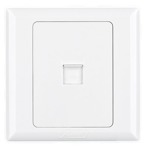 Himel Data Socket - Advanced Series - 1 Gang, Rj45, 8-pin- HWDA1DS -White