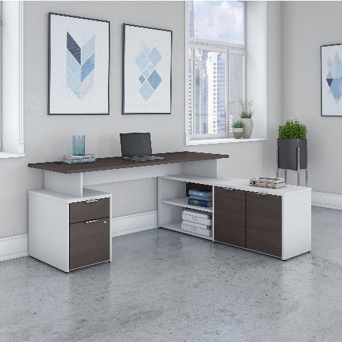Luray  L Shaped Desk With Drawers