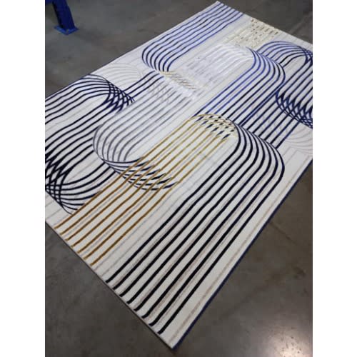 Modern Pattern Center Rug - 5 By 7ft - Multicolor