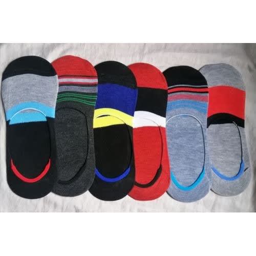 6 Pair Invisible Men's Stripe Socks