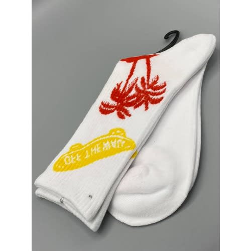 Men's Pattern White Cool Stylish Sock