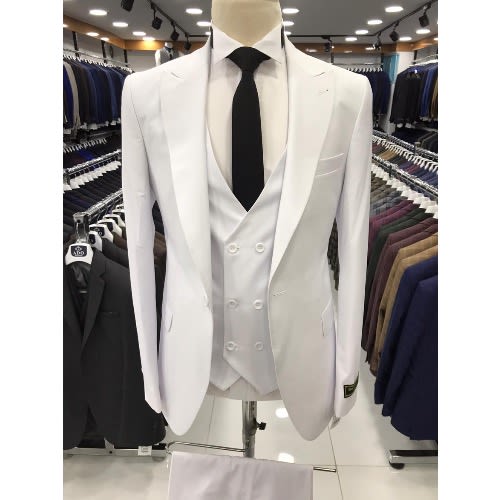3 Piece Men’s Suit - White