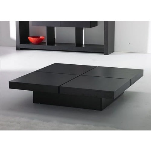 Constantino Square Veneer Coffee Table - Black - 90x90x40mm