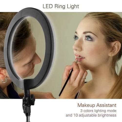 LED Selftimer 10" 26cm Ringlight + Tripod Mount + Dual Phone Brackets