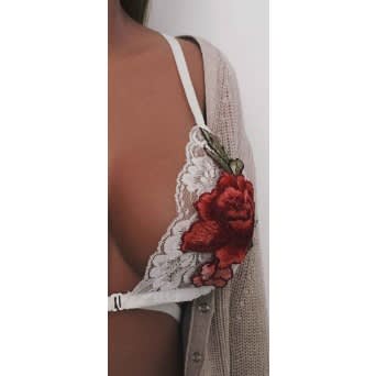 Strappy Triangle Bra - White