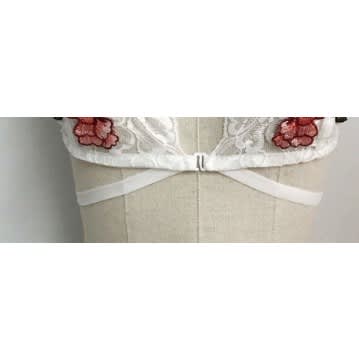 Strappy Triangle Bra - White