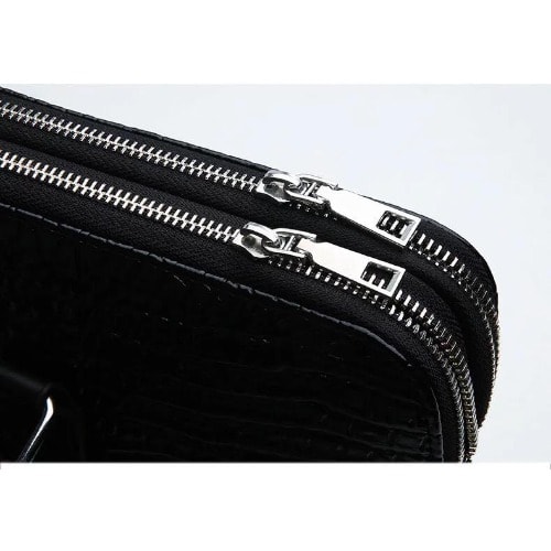 Leather Handbag With Wallet - Black