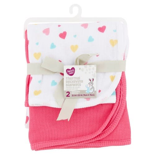 Thermal Receiving Blankets, Pink, 2 Pack