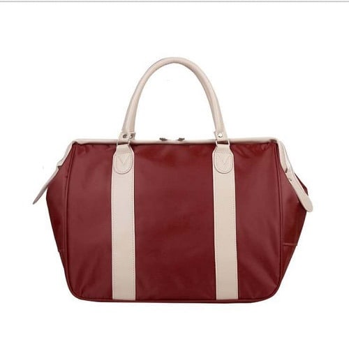 Men Nylon Travel Bag Fitness Sports Gym Bag - Wine