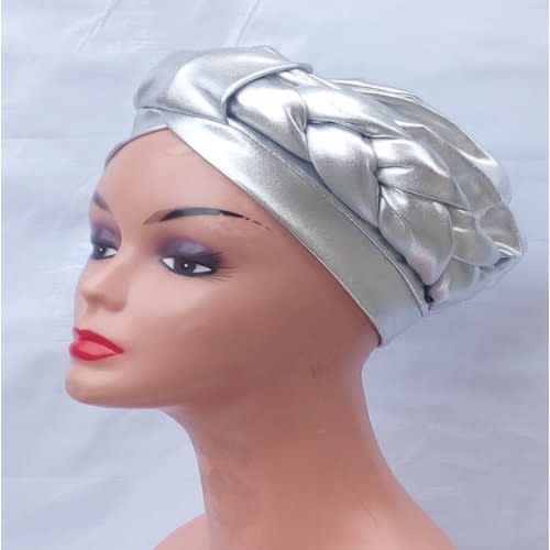 Mettalic Turban - Silver