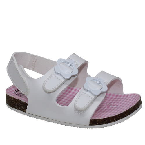 Infant Baby Girl's Two Buckle Back Strap Sandals – White
