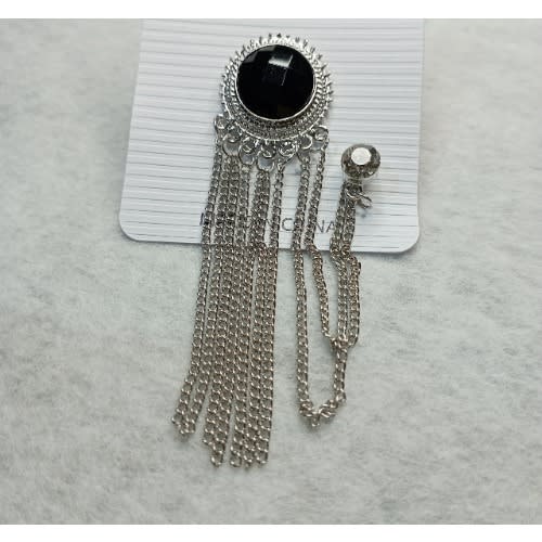 Tassel Brooch With Free Pouch-silver