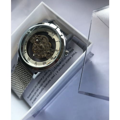 Men's Luxury See Through Glass Wrist Watch