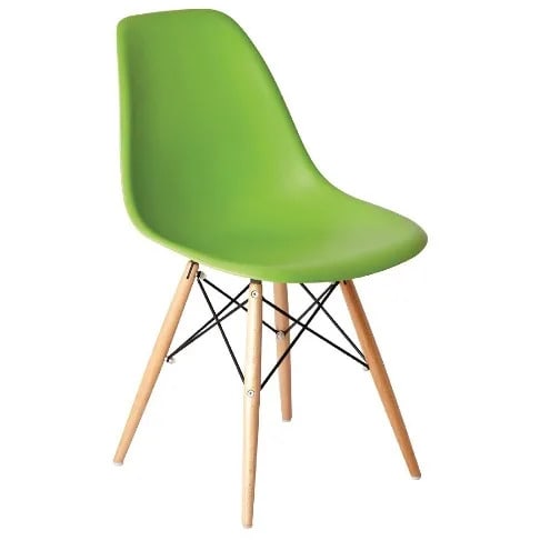 Dsr Plastic Moulded Eiffel Chair - Green Abs - Charles Eames Style