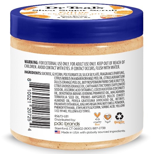 Dr Teal's - Shea Sugar Body Scrub - Citrus Essential Oils With Vitamin C - 538g