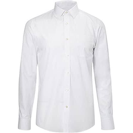 Men's Formal Shirt With Matching Tie  - White & Striped Black