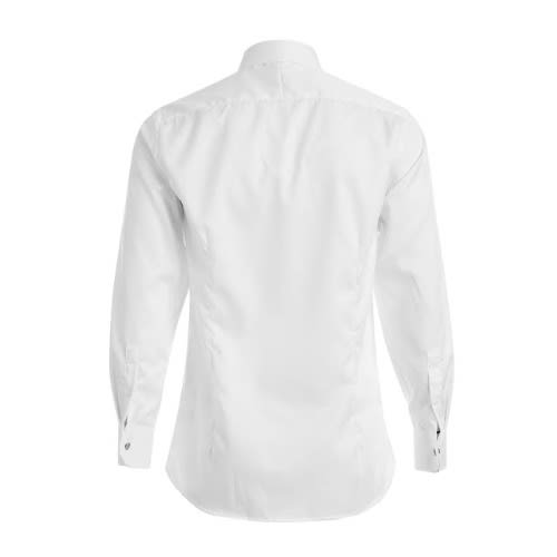 Men's Formal Shirt With Matching Tie  - White & Striped Black