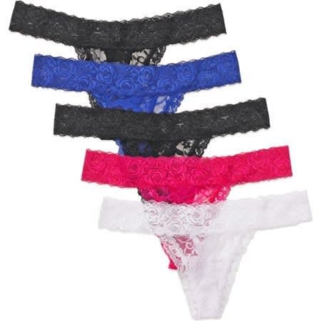 Women's Lace Thongs, 5-pack