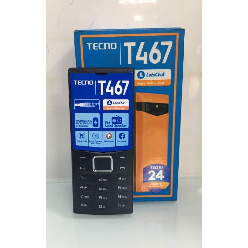 T467 - 2.4 Inch - FM - Triple Sim - Battery - 2500 Mah- Gold