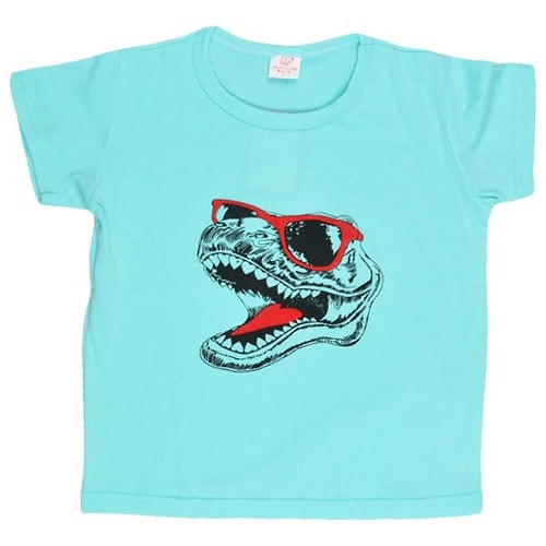 Animal Print Boy Top- Green